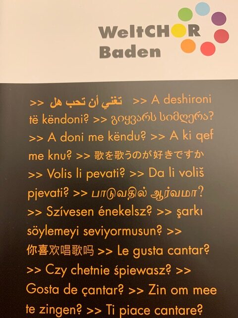 Flyer WeltCHOR Baden